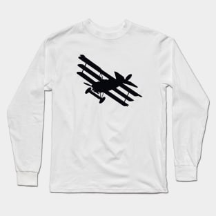 Fokker Triplane silhouette Long Sleeve T-Shirt